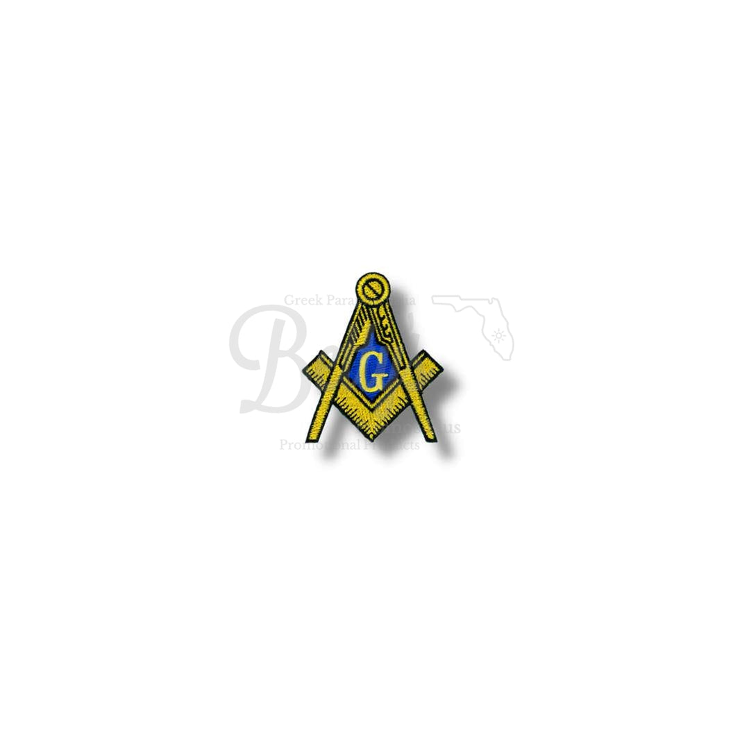 Mason Freemason Shield Iron-on Embroidered PatchSmall - 3