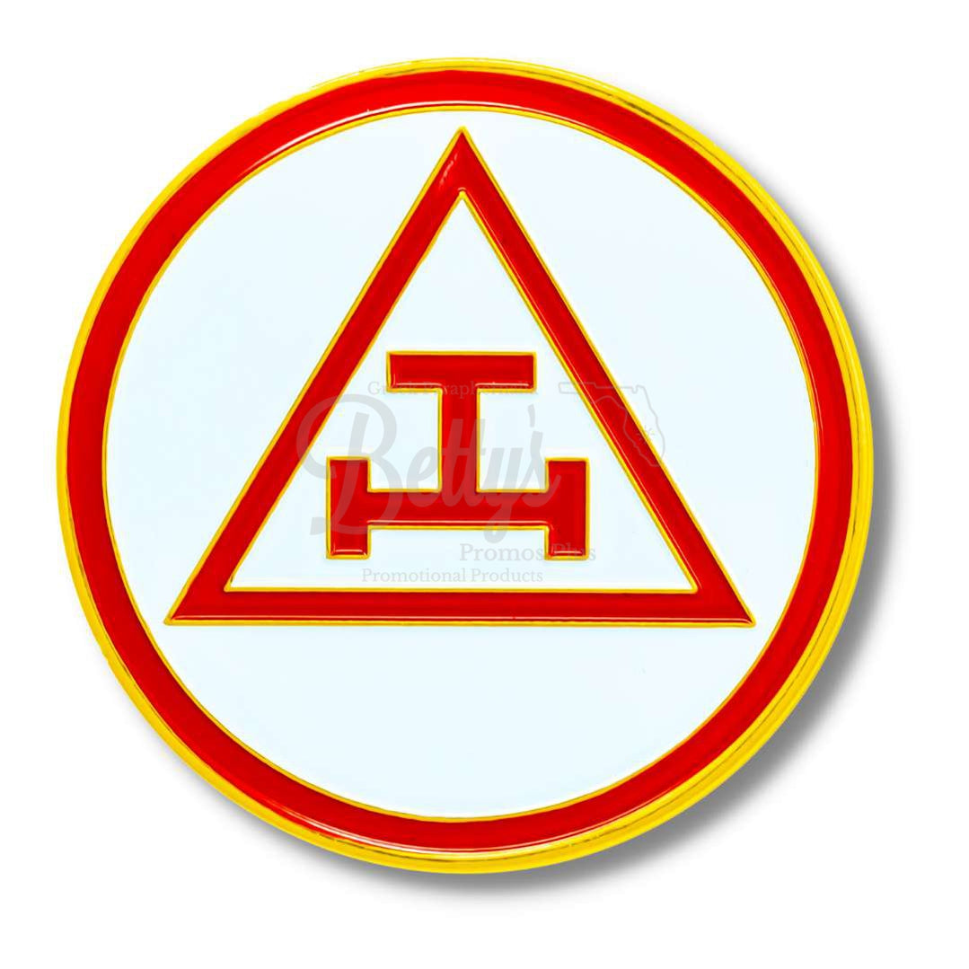 Mason Masonic Triple Tau Royal Arch Symbol Freemason Car Emblem Auto DecalWhite-Betty's Promos Plus Greek Paraphernalia