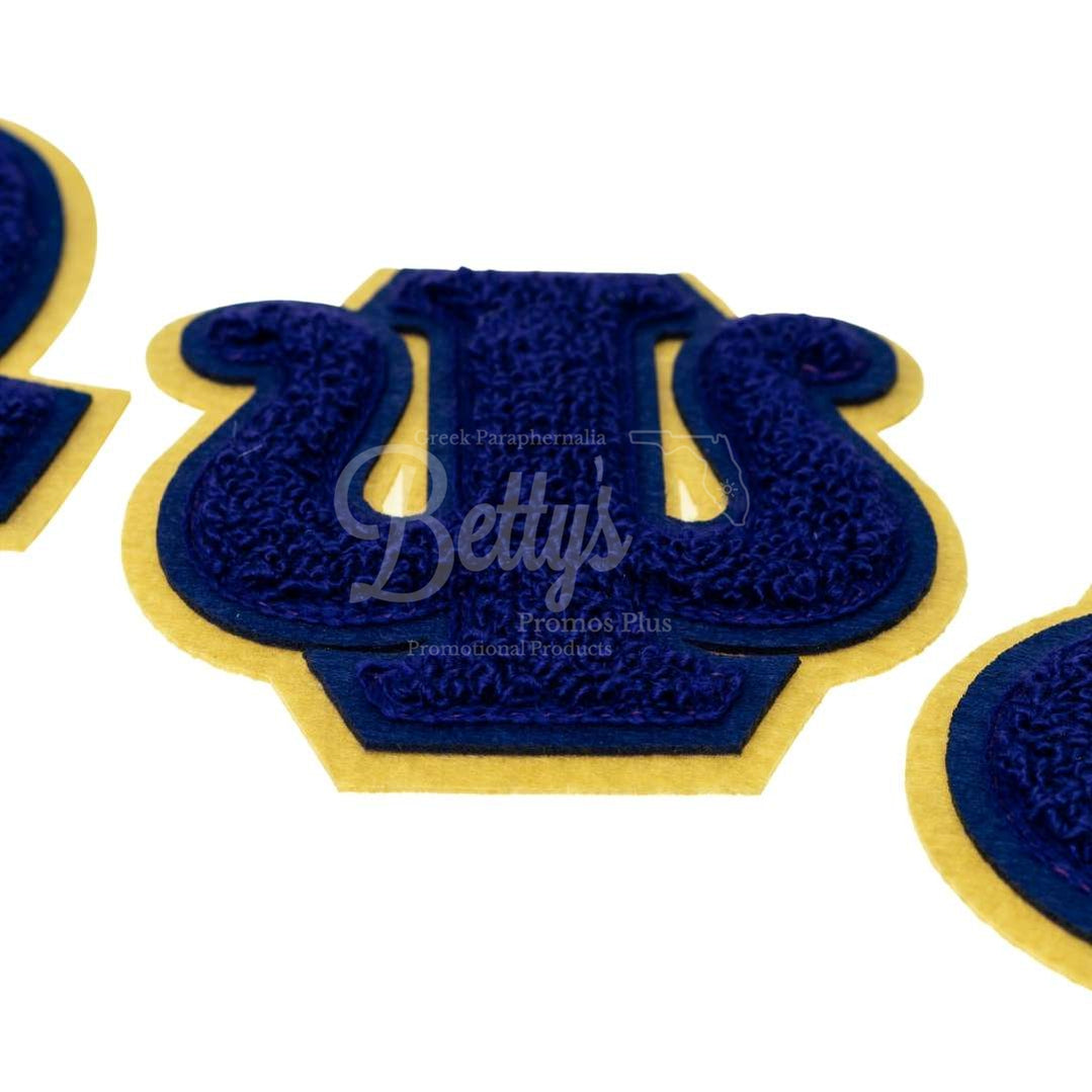 Omega Psi Phi ΩΨΦ Greek Letters Set of 3 Chenille Letter Patch Set for JacketsPurple-Betty's Promos Plus Greek Paraphernalia