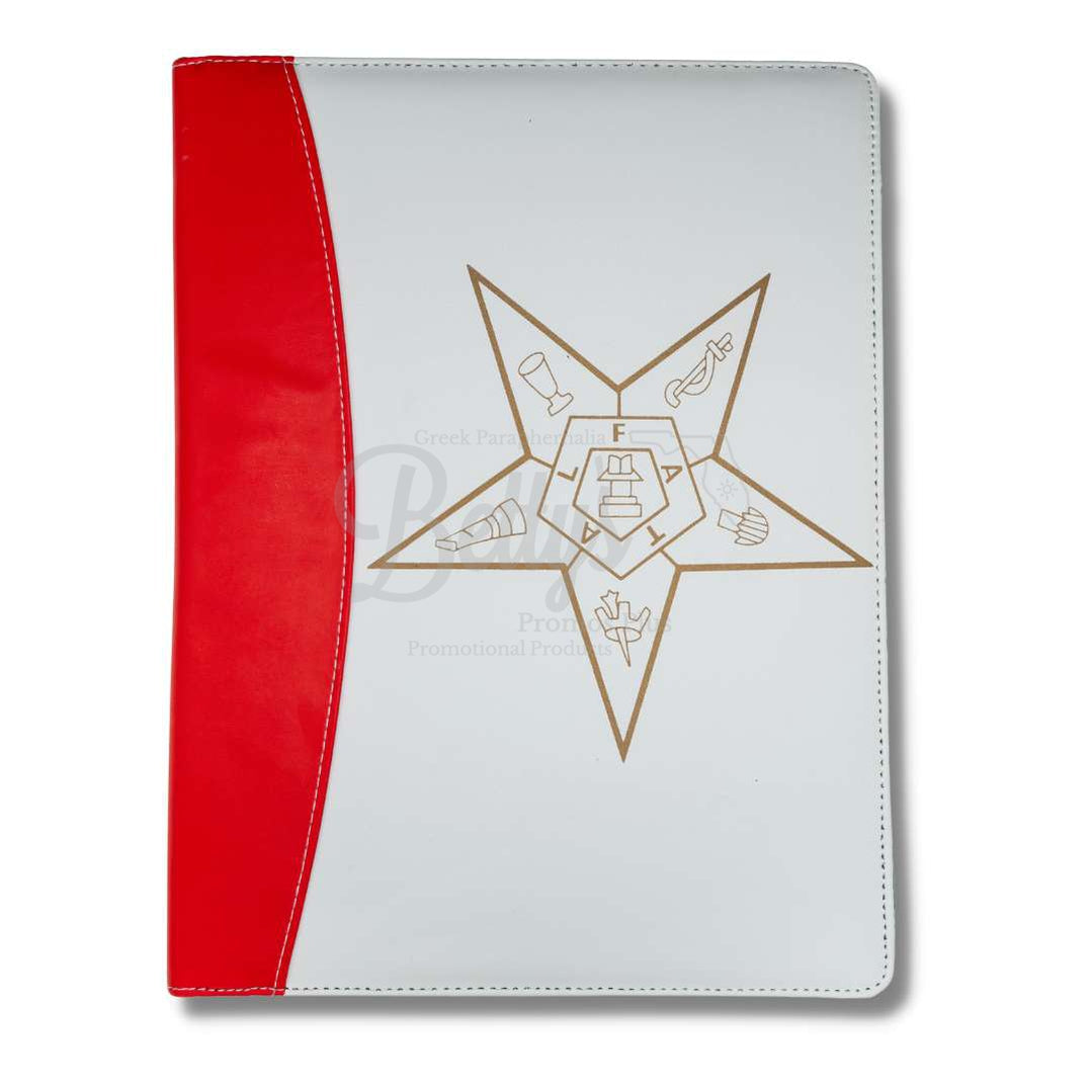 Order of Eastern Star OES Business Padfolio Portfolio with Legal PadRed-Betty's Promos Plus Greek Paraphernalia