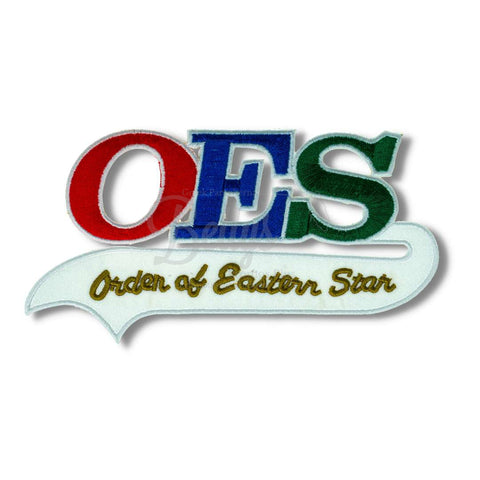 Order of Eastern Star OES Patch with TailWhite-Betty's Promos Plus Greek Paraphernalia