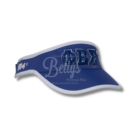 Phi Beta Sigma Featherlight Embroidered Moisture Wicking ΦΒΣ Greek Letter VisorBlue-Betty's Promos Plus Greek Paraphernalia