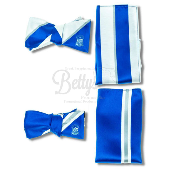 Phi Beta Sigma ΦΒΣ Bow Tie and Pocket Square Combo-Betty's Promos Plus Greek Paraphernalia