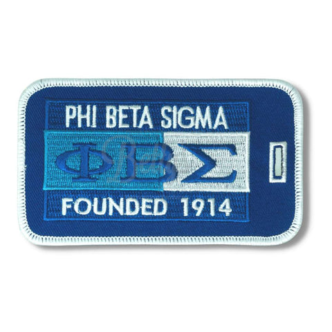 Phi Beta Sigma ΦΒΣ Founded 1914 Embroidered Luggage TagBlue-Betty's Promos Plus Greek Paraphernalia