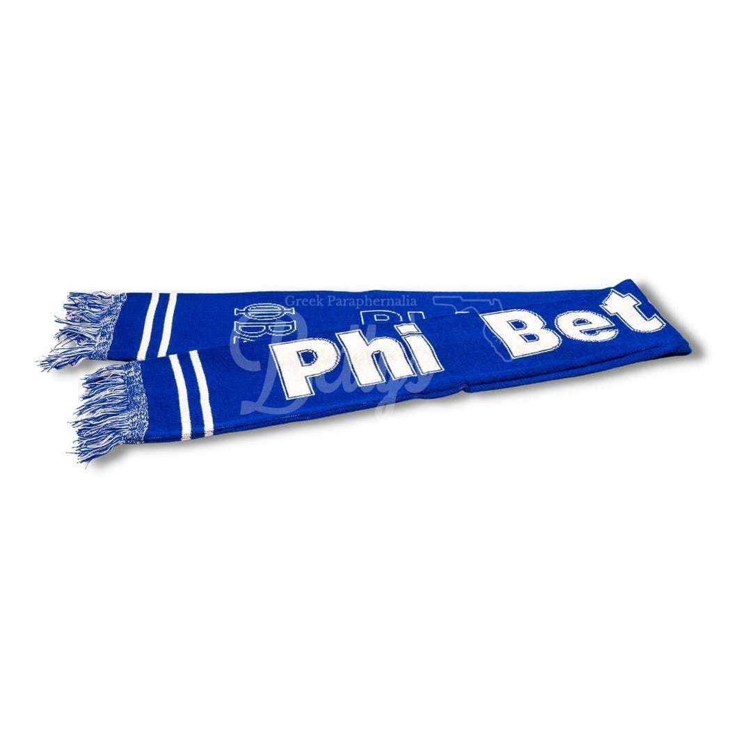 Phi Beta Sigma ΦΒΣ Fraternity Knit ScarfBlue-Betty's Promos Plus Greek Paraphernalia
