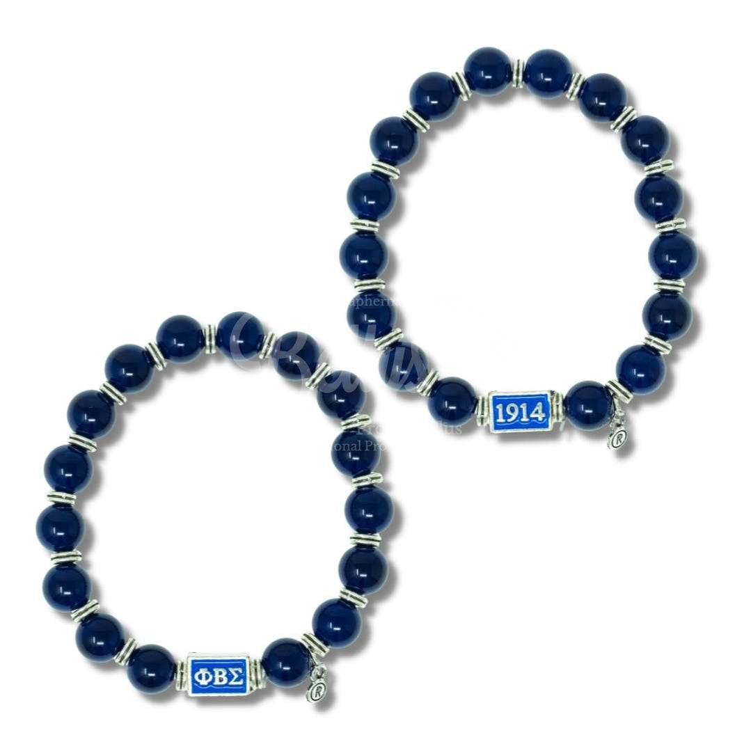Phi Beta Sigma ΦΒΣ Royalty Beaded BraceletBlue-Betty's Promos Plus Greek Paraphernalia