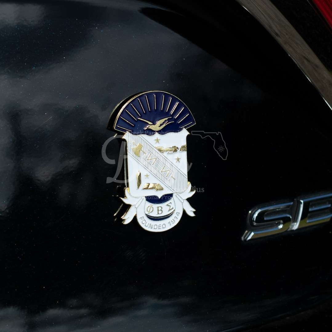 Phi Beta Sigma ΦΒΣ Shield Crest Auto Decal Sticker Car EmblemBlue-Betty's Promos Plus Greek Paraphernalia