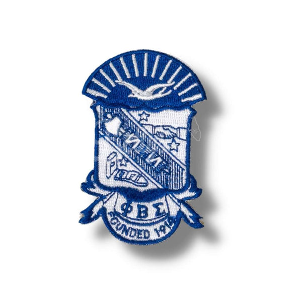 Phi Beta Sigma ΦΒΣ Shield Fraternity Iron-On PatchSmall - 3