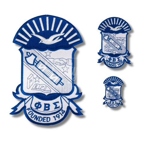 Phi Beta Sigma ΦΒΣ Shield Fraternity Iron-On Patch-Betty's Promos Plus Greek Paraphernalia