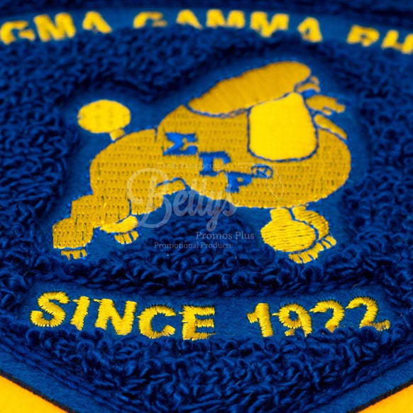 Sigma Gamma Rho ΣΓΡ Embroidered Crest Chenille PatchBlue-Betty's Promos Plus Greek Paraphernalia