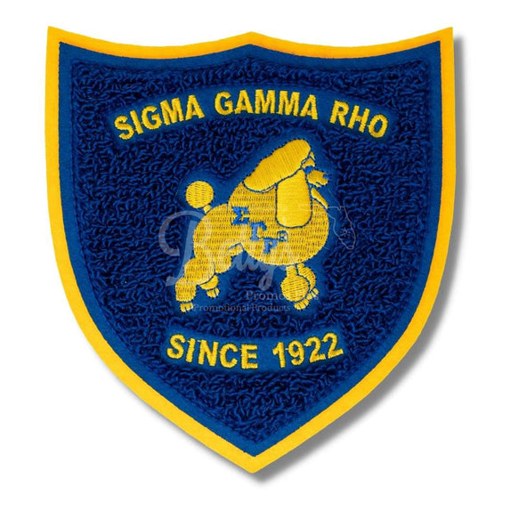 Sigma Gamma Rho ΣΓΡ Embroidered Crest Chenille PatchBlue-Betty's Promos Plus Greek Paraphernalia