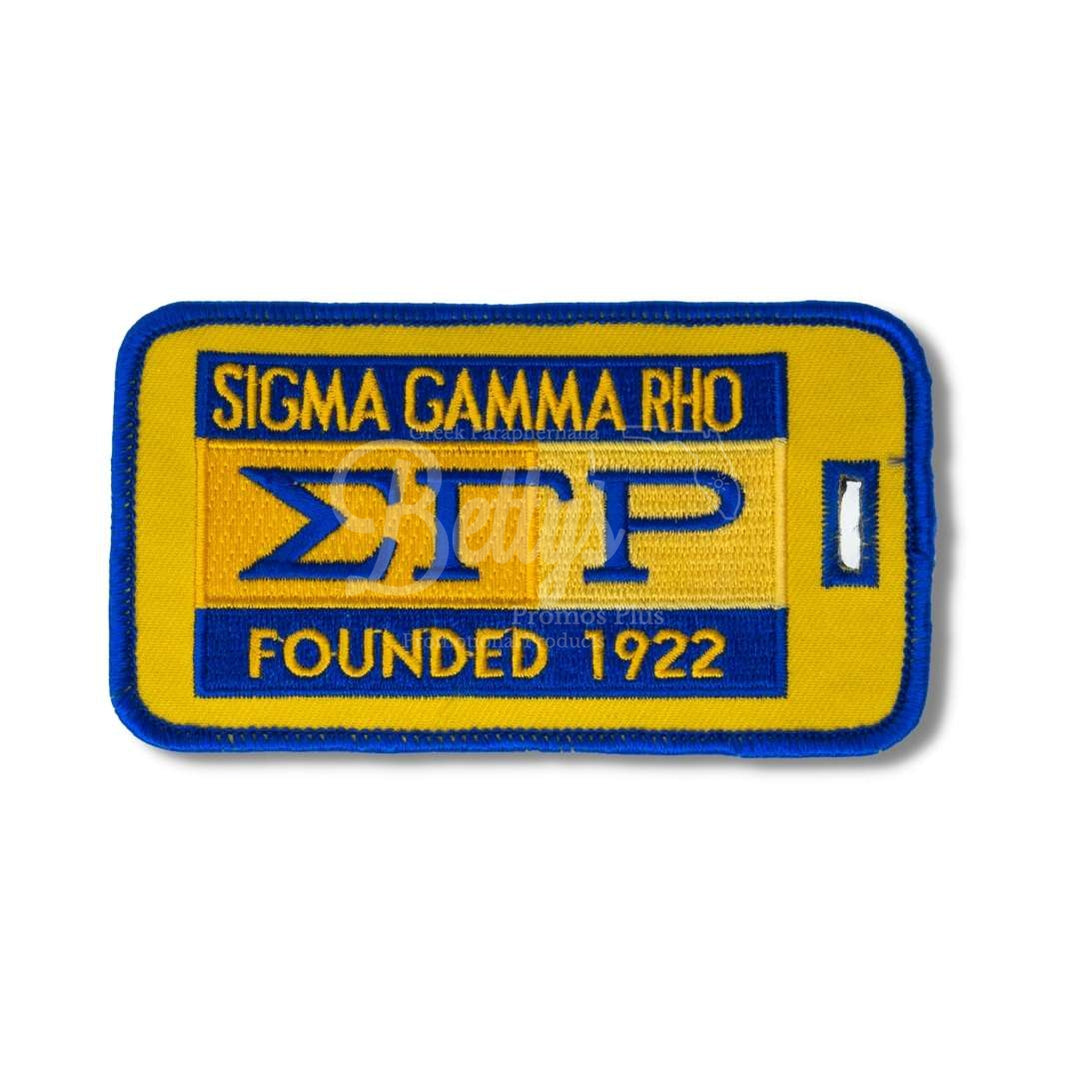 Sigma Gamma Rho ΣΓΡ Founded 1922 Embroidered Luggage TagGold-Betty's Promos Plus Greek Paraphernalia