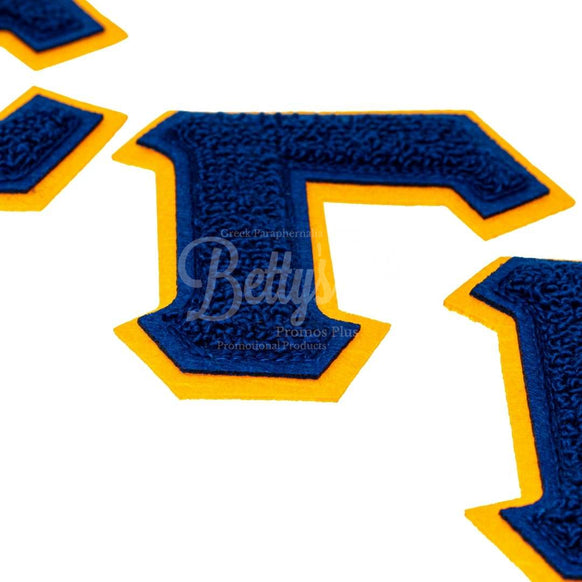 Sigma Gamma Rho ΣΓΡ Greek Letters Set of 3 Chenille Letter Patch Set for JacketsBlue-Betty's Promos Plus Greek Paraphernalia