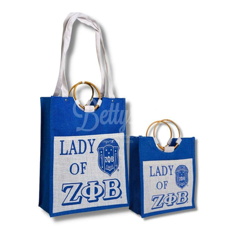 Zeta Phi Beta "Lady of ΖΦΒ" Sorority Jute Bag-Betty's Promos Plus Greek Paraphernalia