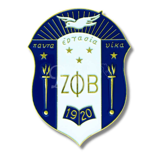 Zeta Phi Beta ΖΦΒ Die Cut Auto DecalShield-Betty's Promos Plus Greek Paraphernalia