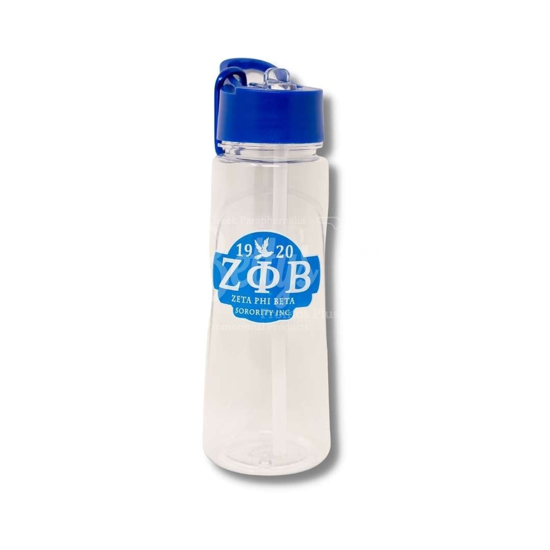 Zeta Phi Beta ΖΦΒ Eastman Tritan 24 oz Plastic Water BottleBlue-Betty's Promos Plus Greek Paraphernalia