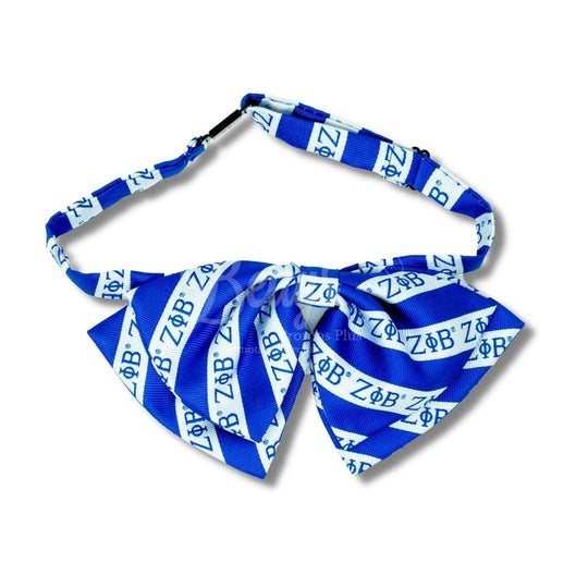 Zeta Phi Beta ΖΦΒ Greek Letters Floppy BowtieBlue-Betty's Promos Plus Greek Paraphernalia