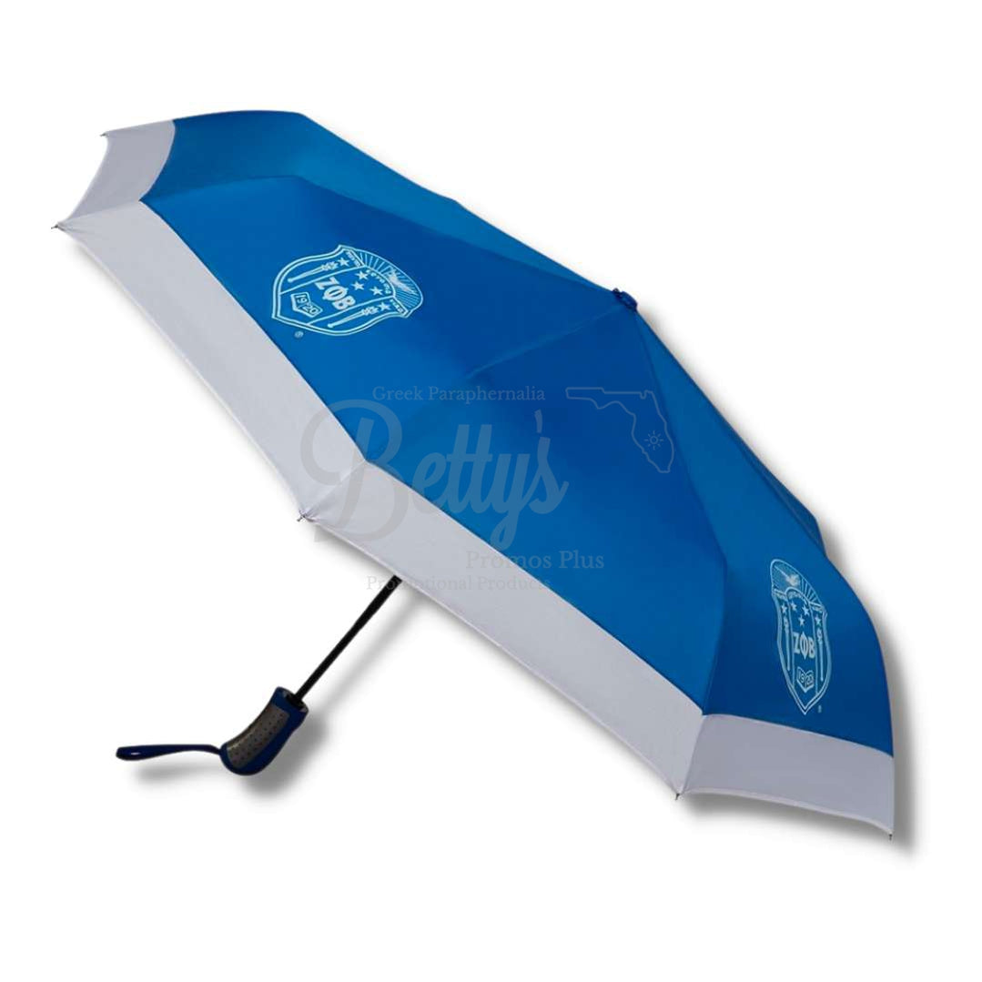 Zeta Phi Beta ΖΦΒ Shield Hurricane UmbrellaBlue-Small-Betty's Promos Plus Greek Paraphernalia
