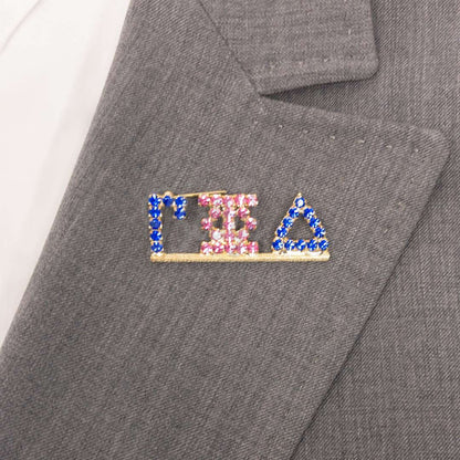 Gamma Phi Delta ΓΦΔ Greek Letters Rhinestone Pin- Paraphernalia- Rhinestone Pin-Betty's Promos Plus