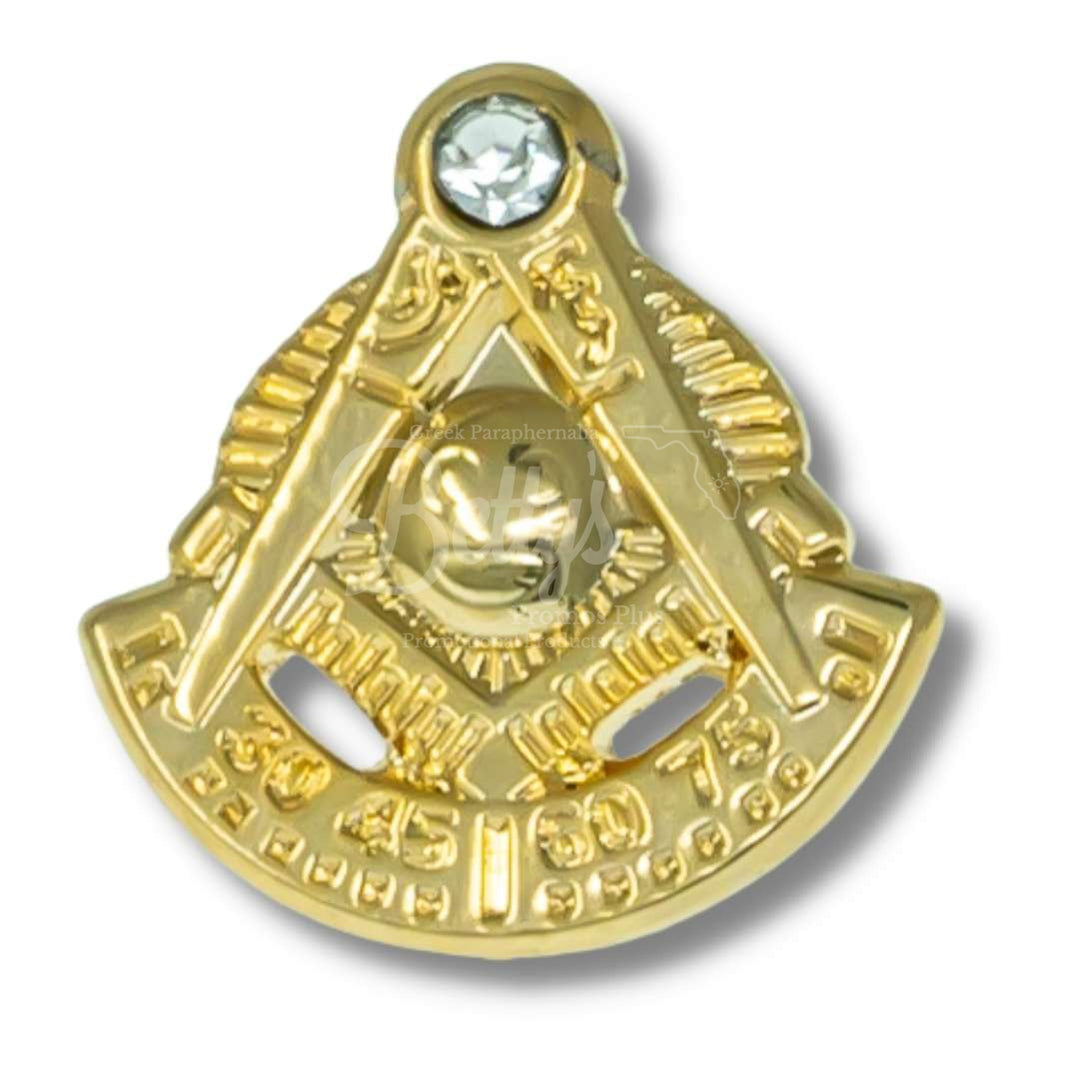 Mason Freemason Masonic Gold Compass Lapel Pin-Gold-Masonic Paraphernalia-Masonic Lapel Pin-Betty's Promos Plus