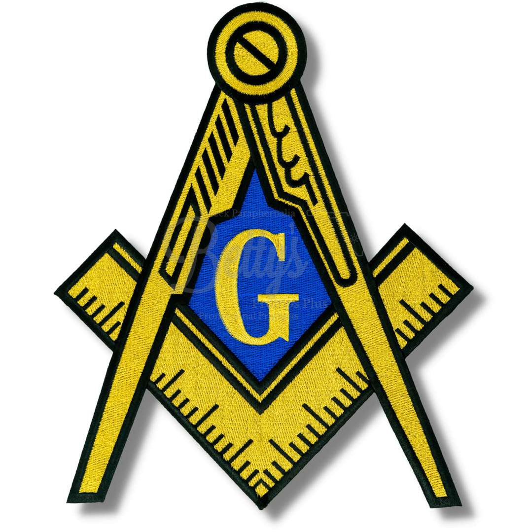 Mason Freemason Shield Iron-on Embroidered Patch-Large - 12
