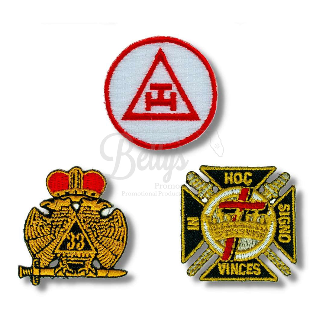 Mason Masonic Embroidered Iron On Freemason Patch-Masonic Paraphernalia-Masonic Patch-Betty's Promos Plus