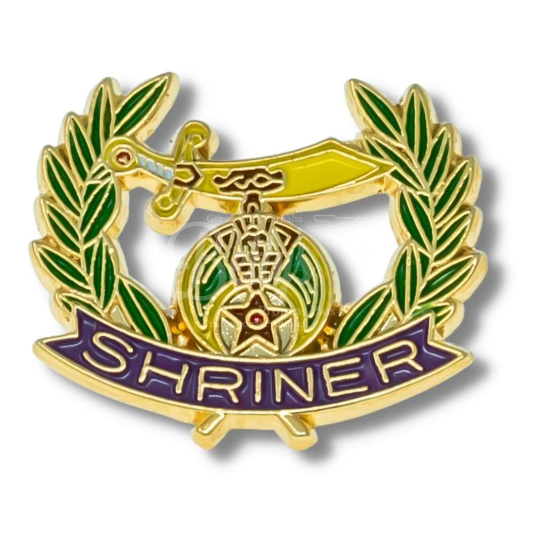 Mason Masonic "Shriner in Laurel Wreath" Freemason Lapel Pin-Gold-Masonic Paraphernalia-Masonic Lapel Pin-Betty's Promos Plus