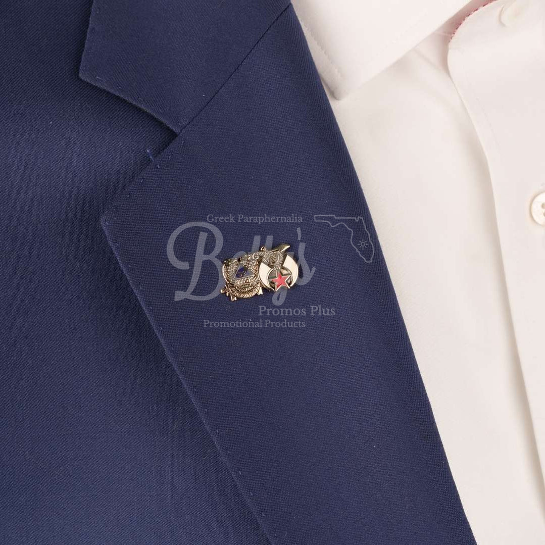 Mason Masonic "Shriner Shield & 32nd Degree Mason" Freemason Lapel Pin-Masonic Paraphernalia-Masonic Lapel Pin-Betty's Promos Plus