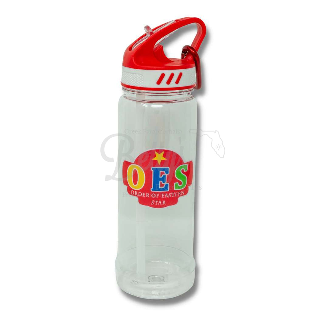 Order of Eastern Star OES Eastman Tritan 24 oz Plastic Water Bottle-Red-Order of Eastern Star Paraphernalia-Order of Eastern Star Water Bottle-Betty's Promos Plus