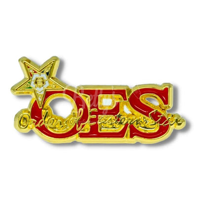 Order of Eastern Star OES Signature Lapel Pin-Red-Order of Eastern Star Paraphernalia-Order of Eastern Star Lapel Pin-Betty's Promos Plus