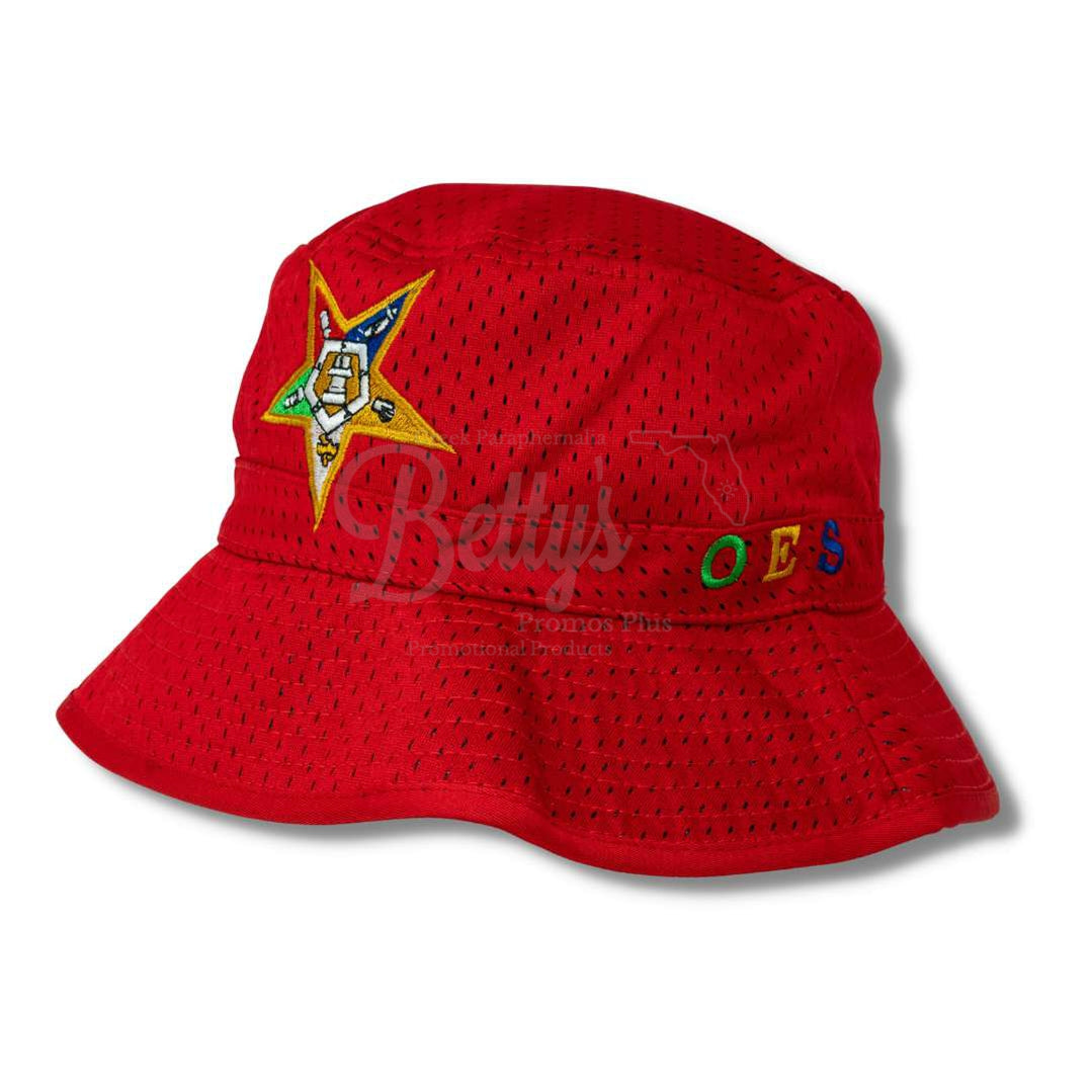 Order of Eastern Star Shield Embroidered Bucket Hat-Order of Eastern Star Paraphernalia-Order of Eastern Star Hats-Betty's Promos Plus