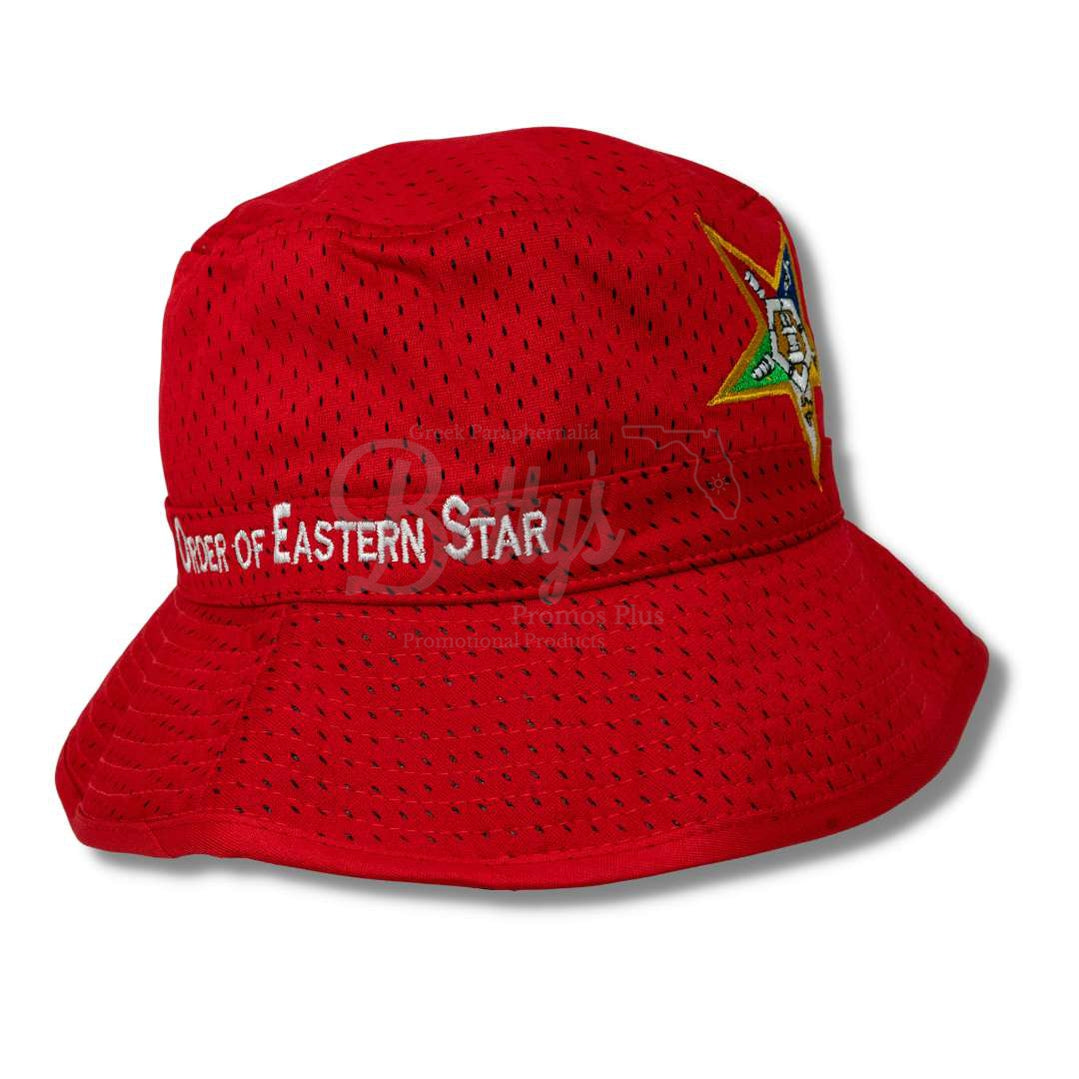 Order of Eastern Star Shield Embroidered Bucket Hat-Order of Eastern Star Paraphernalia-Order of Eastern Star Hats-Betty's Promos Plus