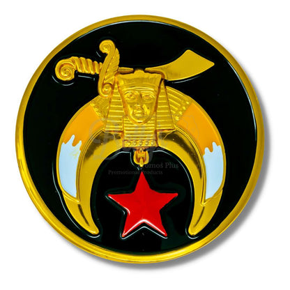 Shriner Car Emblem Auto Bumper Decal-Black-Masonic Paraphernalia-Masonic Auto Decal-Betty's Promos Plus