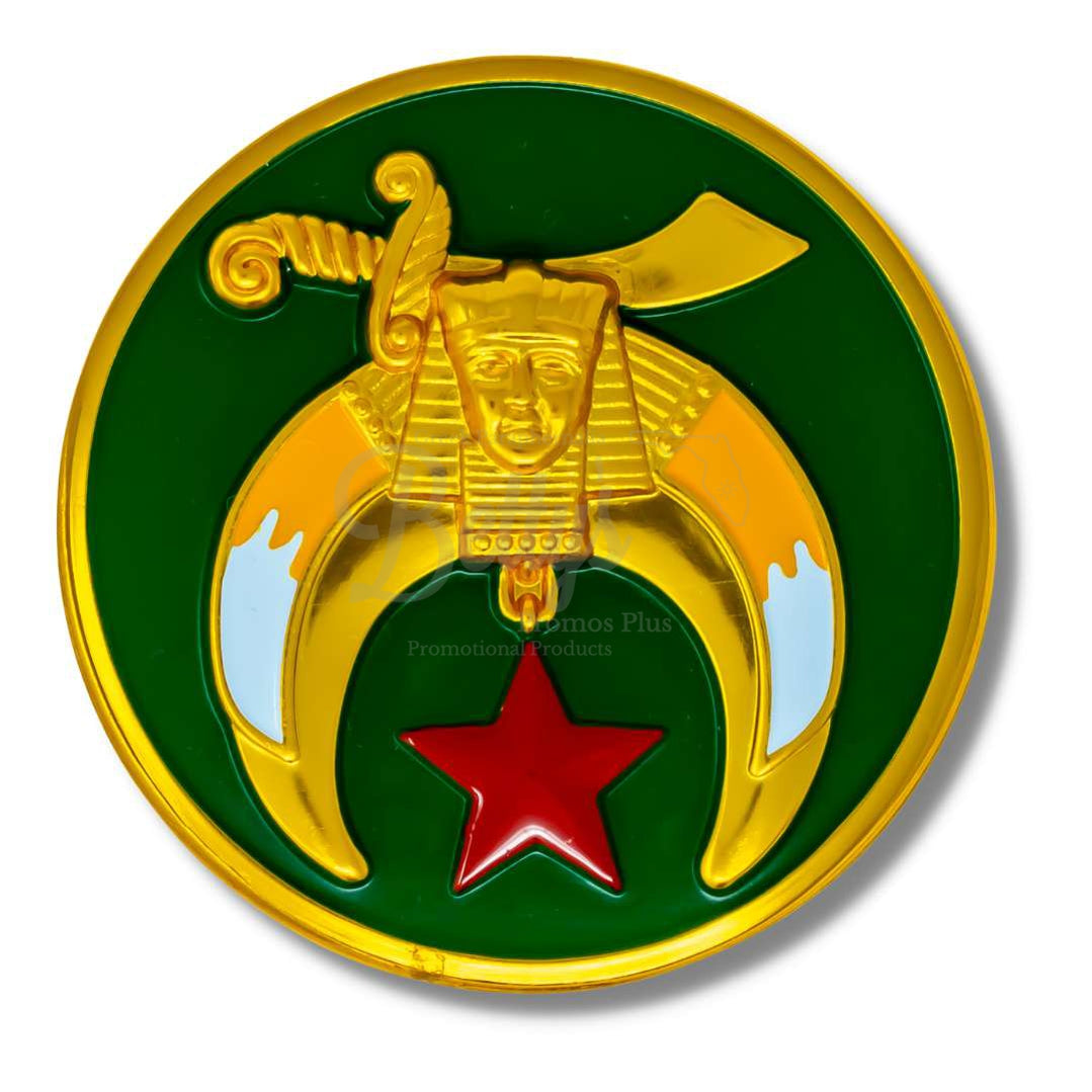 Shriner Car Emblem Auto Bumper Decal-Green-Masonic Paraphernalia-Masonic Auto Decal-Betty's Promos Plus